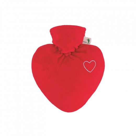 قربة ماء ساخن, بتصميم قلب, باللون الاحمر من هوجو فروش