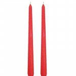 Price's Venetian Dinner Candles, Red Color, 2 Pieces