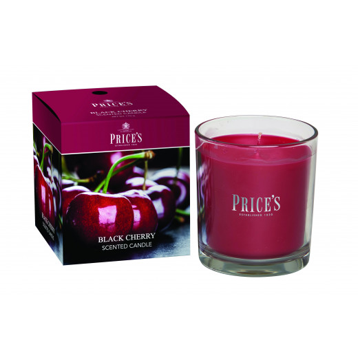 Price's Boxed Candle Jar, Black Cherry