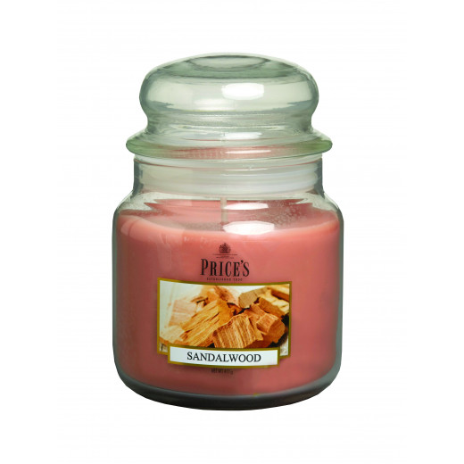 Price's Medium Scented Candle Jar with Lid, Sandalwood