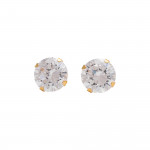 Studex Gold Plated Cz Sterilized Ear Studs, 8 Mm