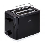 Braun Toaster Ht 1010 Bk, 2 Slots, 8 Browning Settings, Bun Warmer, 900 Watts