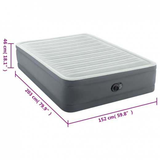 Intex Airbed PremAire White and Gray Queen Size