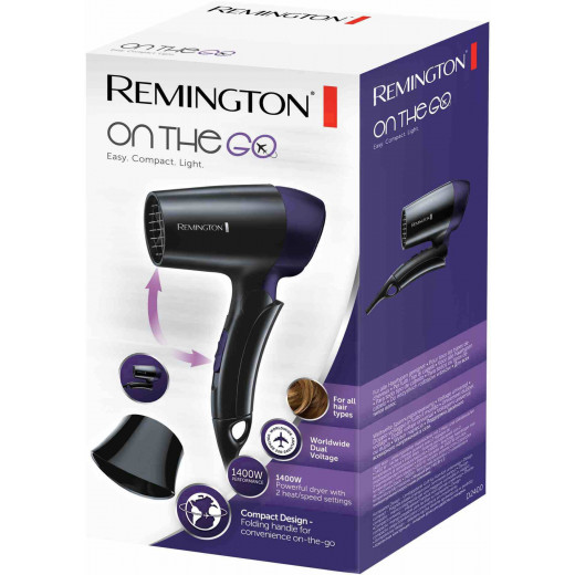 Remington D2400 Hair dryer, Black & Purple Color