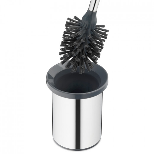 Kela "Alor" Wall-Mounted Toilet Brush, Light Grey Color Stainless Steel