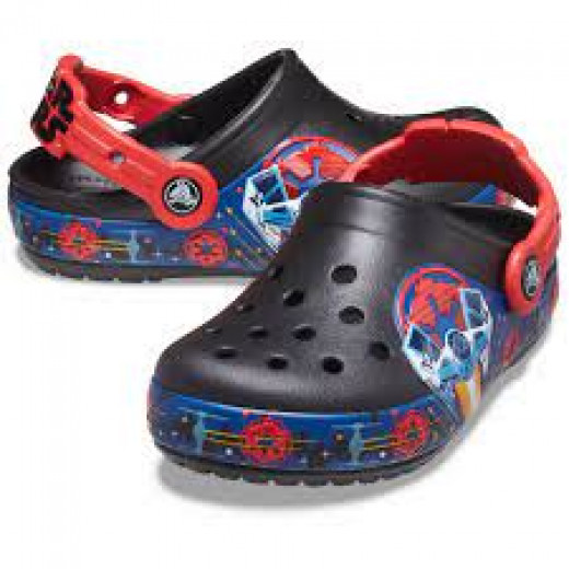 Crocs Kids Fun Lab Darth Vader Lights, Size 22