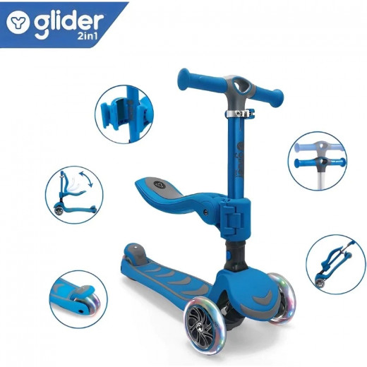 Yvolution Y Glider 2 in1, Blue Color