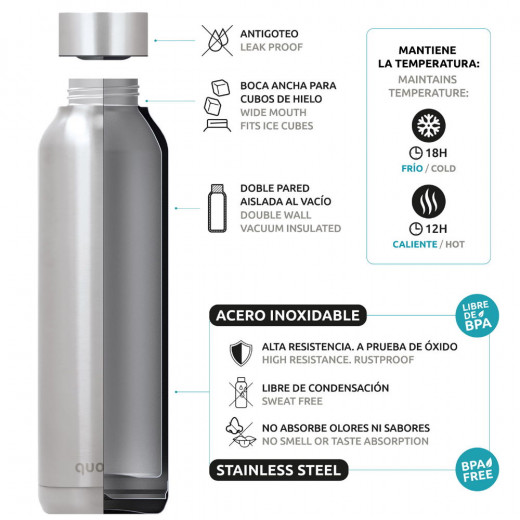 Quokka Stainless Steel Bottle, Black Color, 510 Ml