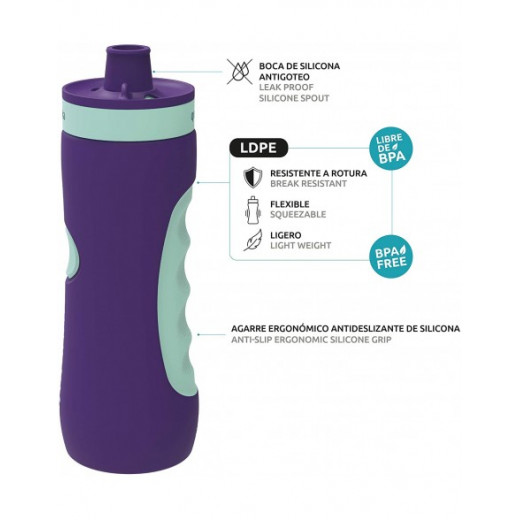 Quokka Sports Water Bottle, Purple Color, 680 Ml