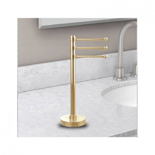 ARMN Delta Countertop Triple Towel Rack, Gold Color