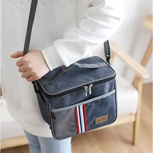 Amigo Lunch Thermal Food Insulated Bag, Denim