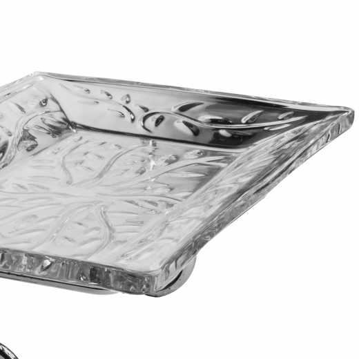 Vague Glass Cake Serving Set, 3 Tier,  27.5 x 16 Cm