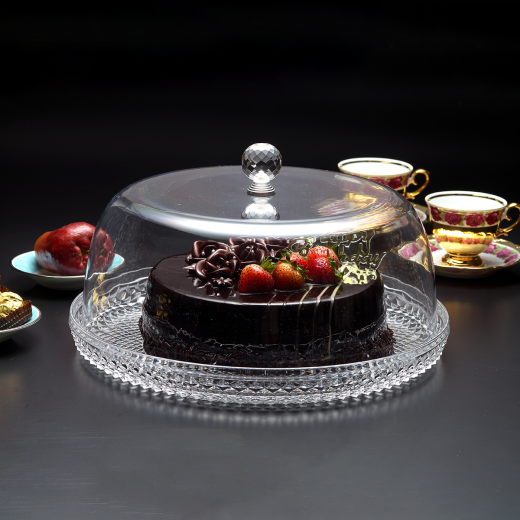 Vague Acrylic Diamond Round Cake Set