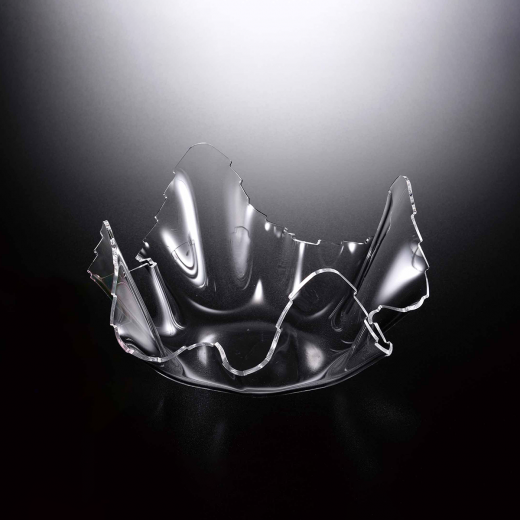 Vague Acrylic Clear Fruit Bowl 35.5 centimeter