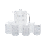 Vague Acrylic Diamond Jug 2.37L 7 Pieces Set Taiwan