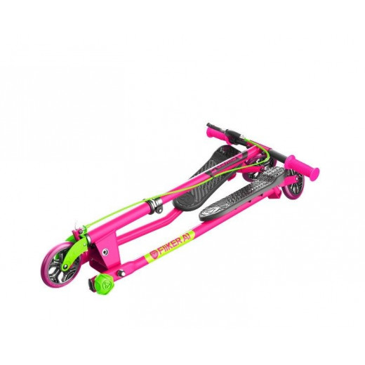 Yvolution Yfliker Scooter A1 Air 2018 Refresh, Pink & Green Color, 3 Wheels