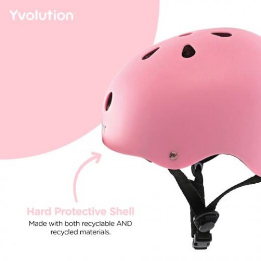Yvolution Helmet, 7 Air Holes, Pink Color