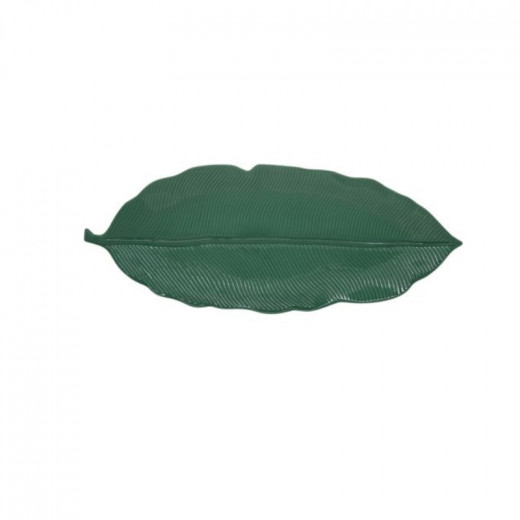 Easy Life Madagascar Tropical Leaf Serving Platter in Box - Green  39*16cm