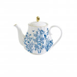 Easy Life Paradise Garden Teapot in Box - White & Blue 800ml