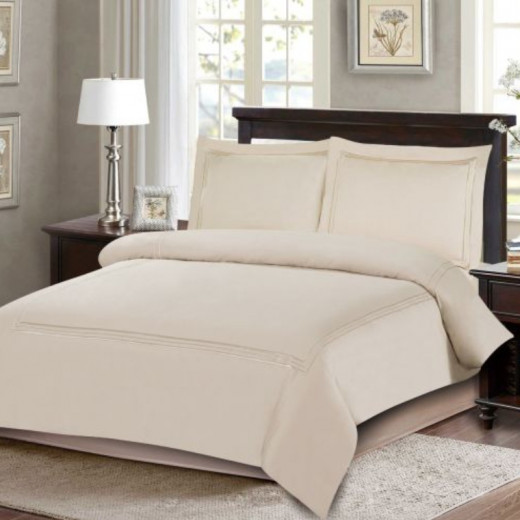 ARMN Naturesoft  Kingsize Duvet Cover Set - Light Beige 4-Piece