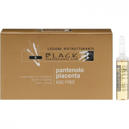 Black professional  placenta n panthenol anti-hair loss vials