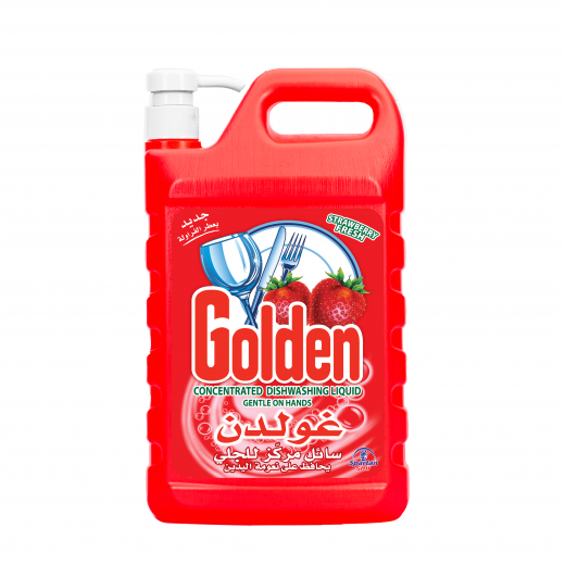 Golden liquid dish soap,Strawberry, 2 liters, with pump