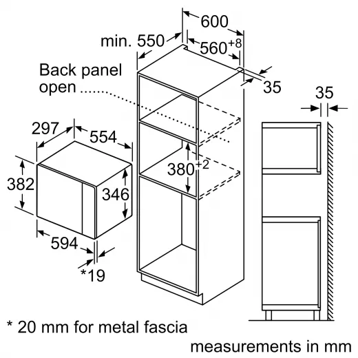 Bosch Built-In Microwave  60 x 38 cm  Serie | 6