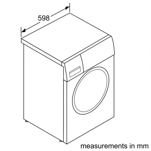 Bosch Serie | 8 washing machine, frontloader fullsize 9 kg 1600 rpm, Inox-easyclean