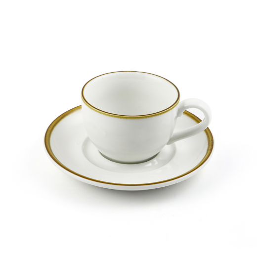 Porceletta Ivory Mocha Porcelain Coffee Cup & Saucer 270 ml