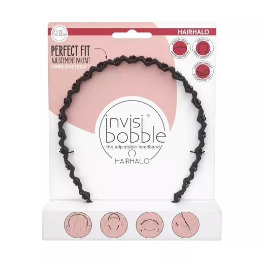 invisibobble HAIRHALO Hair Elastics - Black Sparkle - 1ct