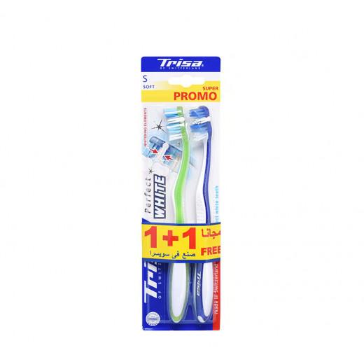 Trisa Perfect White Soft Toothbrush, 2 brushes