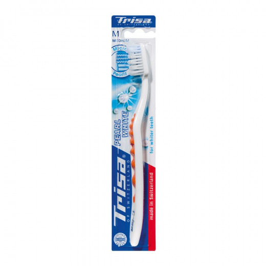 Trisa medium pearl white toothbrush