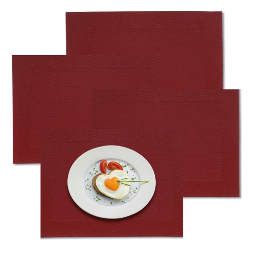 Kela Place Mat, Nicoletta Design, Color Red