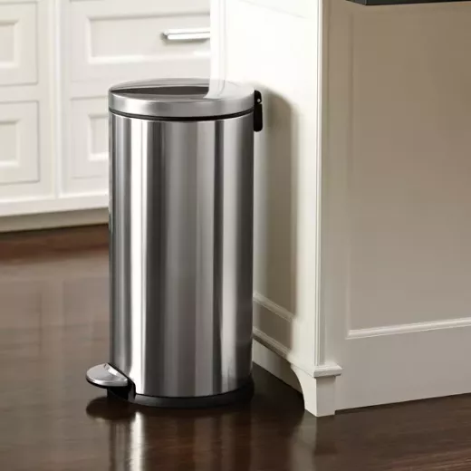 Simplehuman stainless steel trash bin, brushed, 30 liter