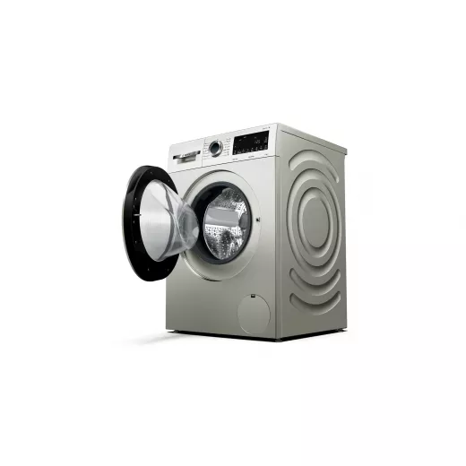 Serie | 4 washing machine, frontloader fullsize 9 kg 1200 rpm, silver inox