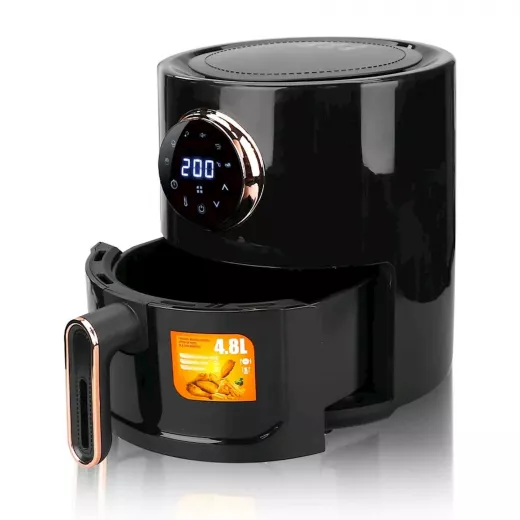 Stainless Air Fryer, Digital, Black,1350 Watt, 5.5 Liters