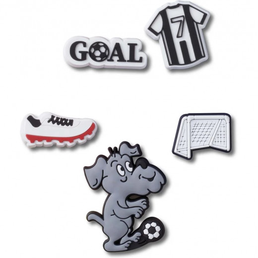 Crocs Jibbitz Symbol Shoe Charms for Crocs Soccer Goal Pack of 5