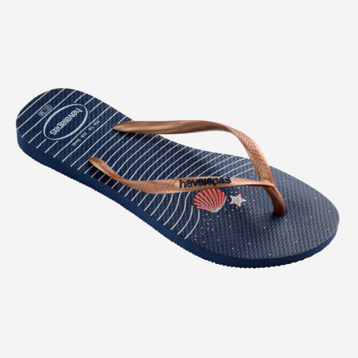 Havaianas Slim Nautical Navy Blue/Rose Gold 39/40