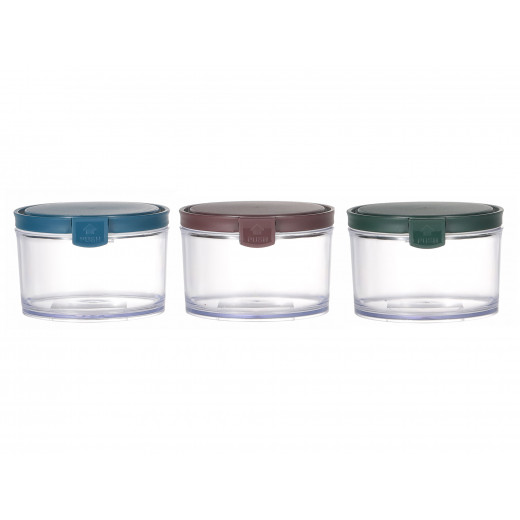 Vague Round Airtight Food Container Jar 570 ml Green