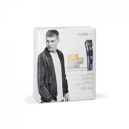 BaByliss E976E hair trimmers/clipper Black, Titanium