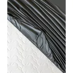 Madam Coco Ciel King-Size Satin Fitted Sheet - Dark Gray