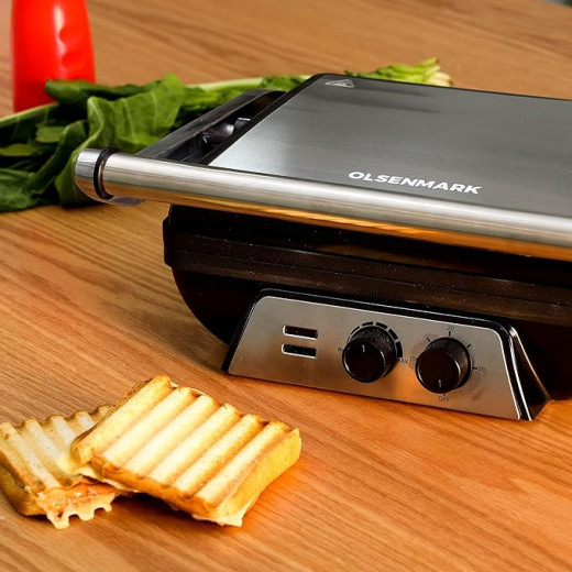 Olsenmark Super-Jumbo Grill Sandwich Maker 2000W OMGM2441 Black/Silver