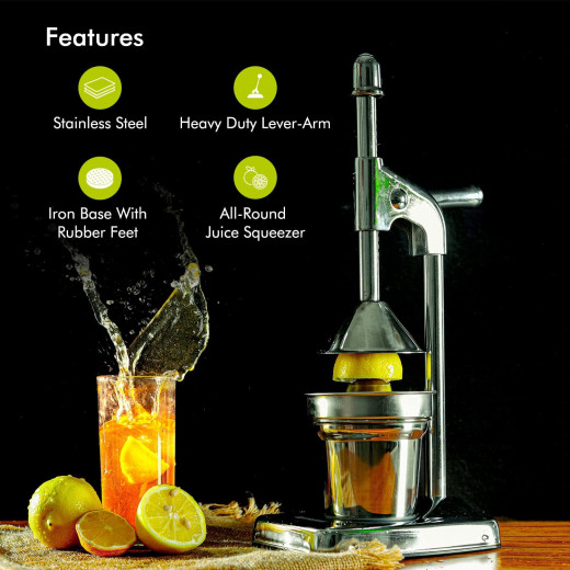 Royalford Stainless Steel Hand Juicer, Multi-Colour, RF8674