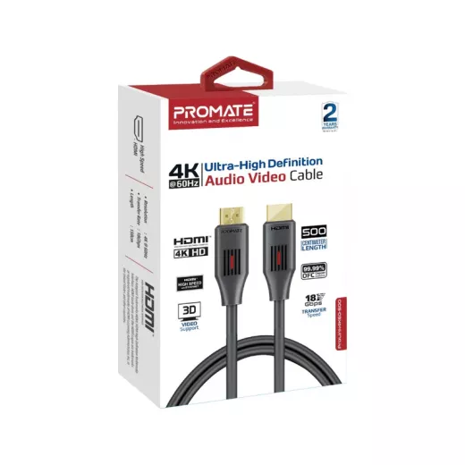 Promate ProLink4K60-500 HDMI Slim Cable 5m