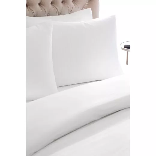 Madame Coco   Chouette Double Antique Percale Duvet Cover Set - White