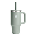 Hydro Flask - Travel Tumbler 946 ml (32 oz) with Closable Press-In Straw Lid, AGAVE