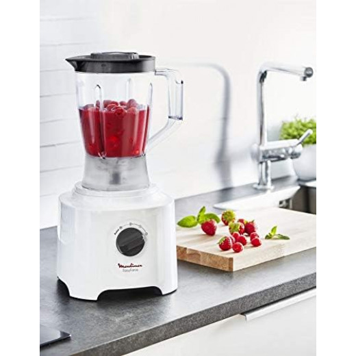 Moulinex Easy Force Food Processor, 800 Watts, 6 Attachments, White