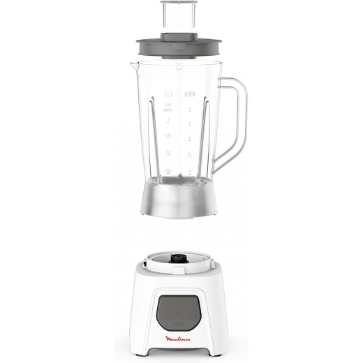 Moulinex Blendeo Blender With Grinder, 1.5 L, 450 W, White - LM2B21EG