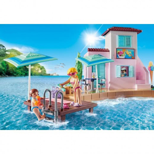 Playmobil Waterfront Ice Cream Shop, For Children Ages 4+