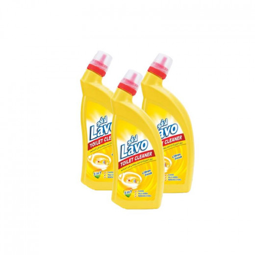 Lavo Toilet Cleaner citrus fruits, 3 Packs 500 ml